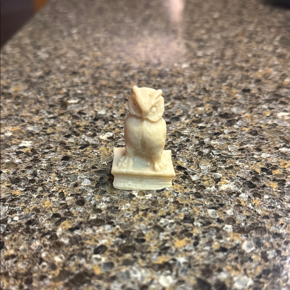 Vintage Cream Ceramic Owl Figurine Art